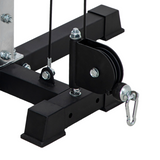 SPORTNOW Cable Crossover Machine with Pulley System & Four Handles – Full Body Strength Training, Black