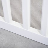 Pawhut Foldable Freestanding Dog Gate with Support Feet – MDF Pet Safety Barrier for Doorways & Stairs, White