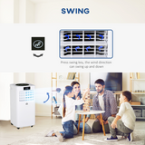 HOMCOM 10000 BTU Portable Air Conditioner with Remote, 4 Modes & 24H Timer – Bedroom & Office Cooling