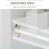 kleankin Pedestal Under-Sink Bathroom Cabinet with Double Doors – Space-Saving Storage for Small Bathrooms