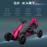 HOMCOM Kids Pedal Go Kart with Adjustable Seat, Handbrake and EVA Wheels – Ride-On for Ages 3-8, Pink
