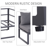 Dimension diagram of the Outsunny 6-piece sectional sofa set