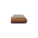 Artisan Furniture Solis Solid Mango Wood Wall-Mounted Console with Hidden Drawers – Curved Edge, Amber Oak