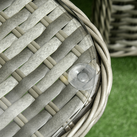 Outsunny Rattan Conversation Set side view