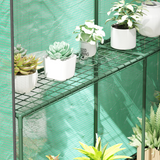 Outsunny Walk-In Greenhouse with 4 Shelves, UV-Resistant PE Cover & Zipped Door, 120 x 186 x 190cm, Green