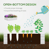Outsunny Steel Raised Garden Bed with Greenhouse Cover – Dual-Use Planter Box with Roll-Up Window, Clear