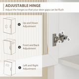 HOMCOM Kitchen Cupboard Storage Cabinet with Drawer, Doors & Adjustable Shelves – White