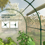 Outsunny 180 x 180 x 200cm Walk-In Polytunnel Greenhouse with Roll-Up Door and Window, PE Cover, White