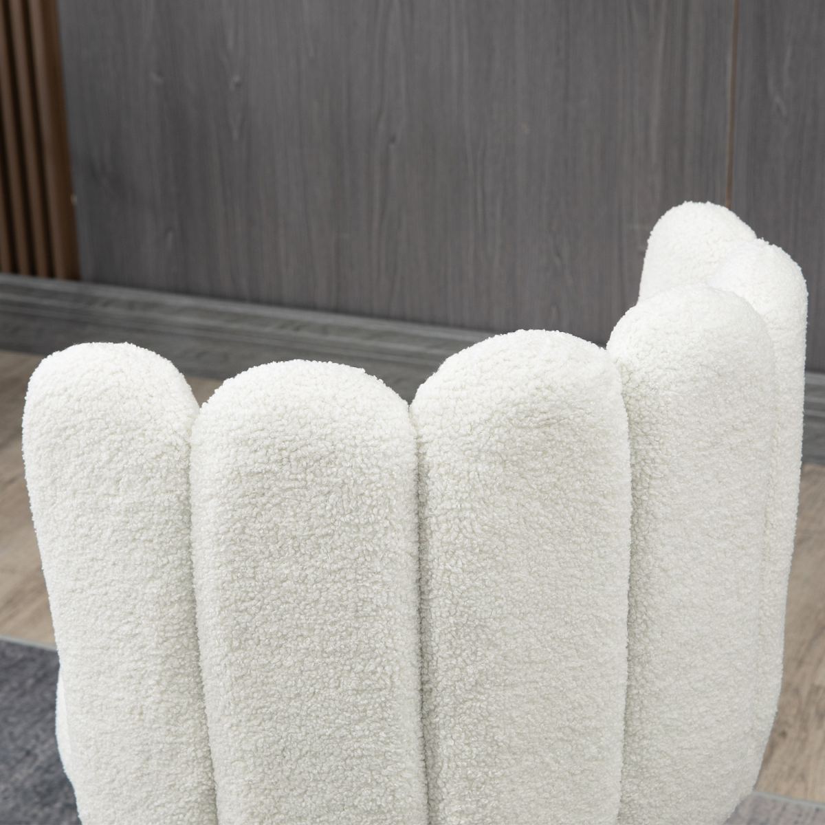 HOMCOM Faux Cashmere Breakfast Bar Stools with Backs & Footrests – Set of 2, Cream