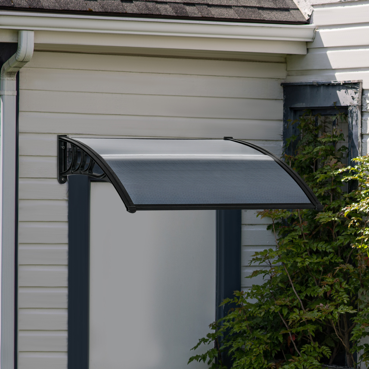 Outsunny Door Canopy Awning with Weather-Resistant Cover – Window Rain Shelter, 100 x 75cm