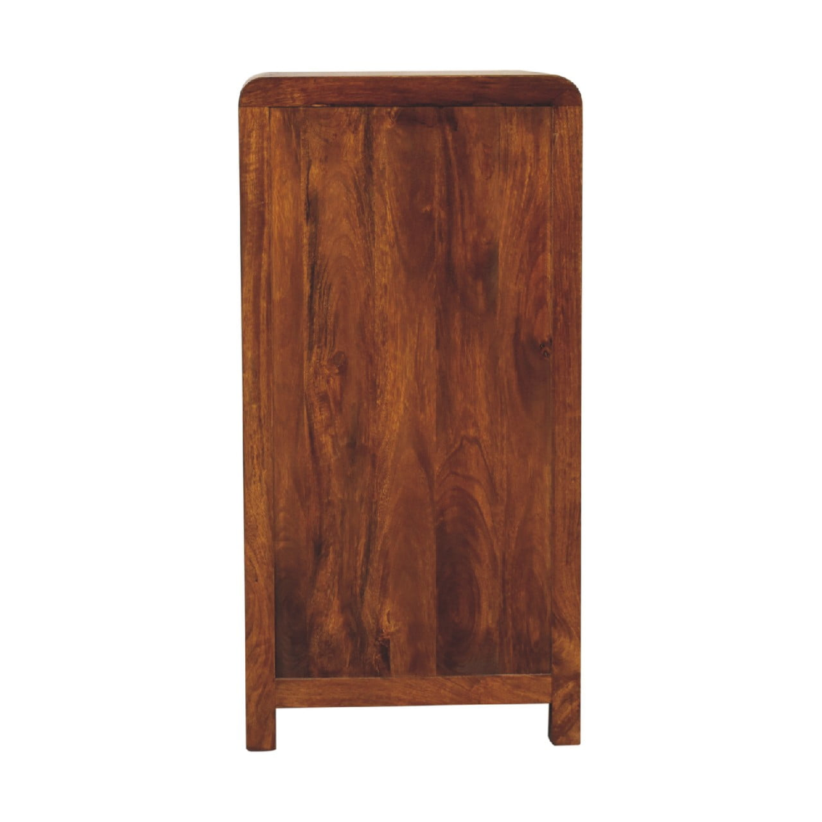 Artisan Furniture Solid Wood Aspen Tallboy with 5 Drawers – Chestnut Finish Chest, Dark Brown