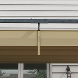 Outsunny 4x3m Metal Pergola Gazebo with Retractable Canopy – Patio Sun Shelter, Khaki