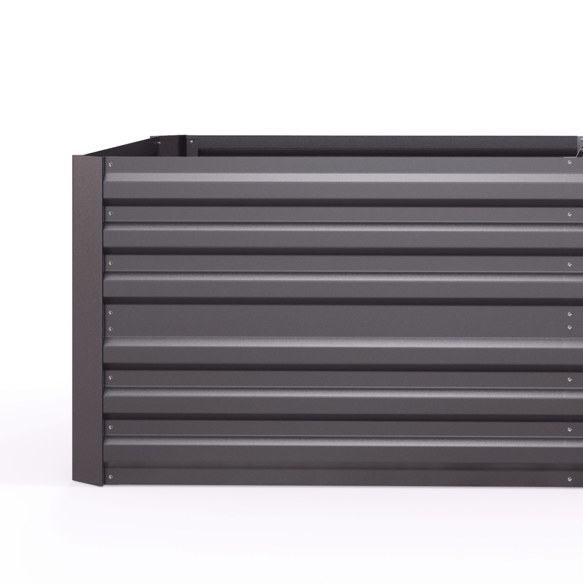 Outsunny Galvanised Steel Raised Garden Bed with Reinforced Rods – 180 x 90 cm Planter, Dark Grey