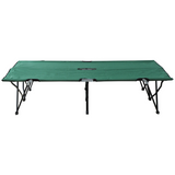 Outsunny Double Camping Cot with Carry Bag, 136kg Capacity – Folding Two-Person Camp Bed, Green