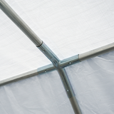 Outsunny 8m Garden Gazebo Marquee with Eight Windows & Removable Walls – Party Canopy Carport Shelter, White