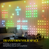 HOMCOM Smart LED Curtain Lights – 3 x 3m App-Controlled DIY Fairy Lights with 400 LEDs