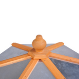 PawHut Wooden Bird Feeder Stand with Pitched Roof – Garden Feeding Station and Platform, Fir Wood Tripod Base