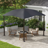 Outsunny 3x3m Patio Gazebo with Geodesic Design, Steel Frame & UV-Blocking Canopy – Garden Party Shelter, Grey