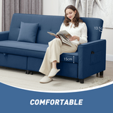HOMCOM sofa bed dimensions diagram