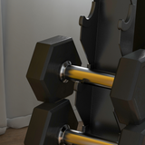 SPORTNOW Five-Tier Dumbbell Rack Weight Tree with Non-Slip Feet – Steel Storage Stand for Home Gym
