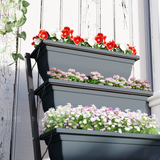 Outsunny 5-Tier Ladder Planter with 5 Removable Boxes – Raised Garden Bed for Balcony & Patio, Grey