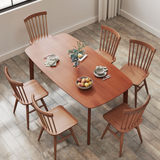 HOMCOM 150cm Rectangular Dining Table with Solid Wood Frame – Country Style Table for Six, Light Brown