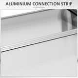 Outsunny Front Door Canopy, 300 x 100cm Curved Polycarbonate Awning – Outdoor Rain Shelter, Clear