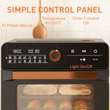 HOMCOM 20L Air Fryer Oven with 17 Presets, 1400W – Countertop Mini Oven with Rapid Air Circulation, Black