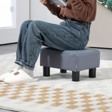 Small Ottoman Footrest Seat Footstool with Foam Padding – Home Office Footstool, Grey