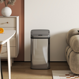 HOMCOM 48L Stainless Steel Sensor Bin with Infrared Lid & Automatic Close – Touch-Free Kitchen Bin, Silver