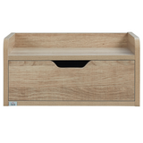 HOMCOM Floating Nightstand Set of 2 – Wall-Mounted Bedside Tables with Drawer, Wood-Effect