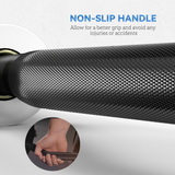 SPORTNOW 120cm EZ Curl Bar with Spring Clips for 5cm Weight Plates, 8kg – Home Gym Barbell Bar, 100kg Capacity
