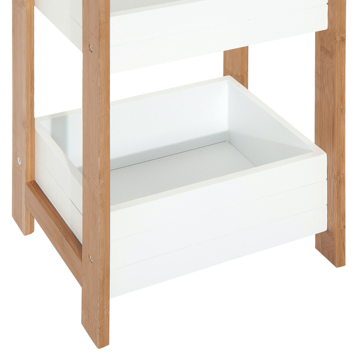 HOMCOM 3-Tier Bamboo Bathroom Shelving Unit – Freestanding Towel & Toiletry Storage, Natural