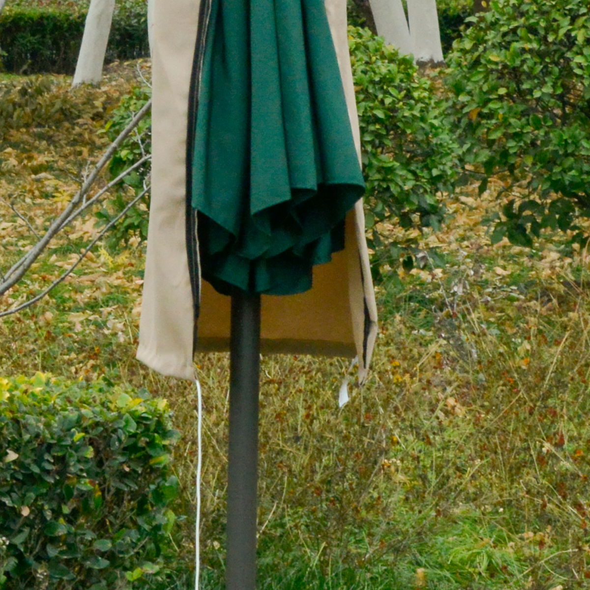 Outsunny Cantilever Parasol Cover with Zip & Drawstring – Weatherproof Oxford Garden Umbrella Protector