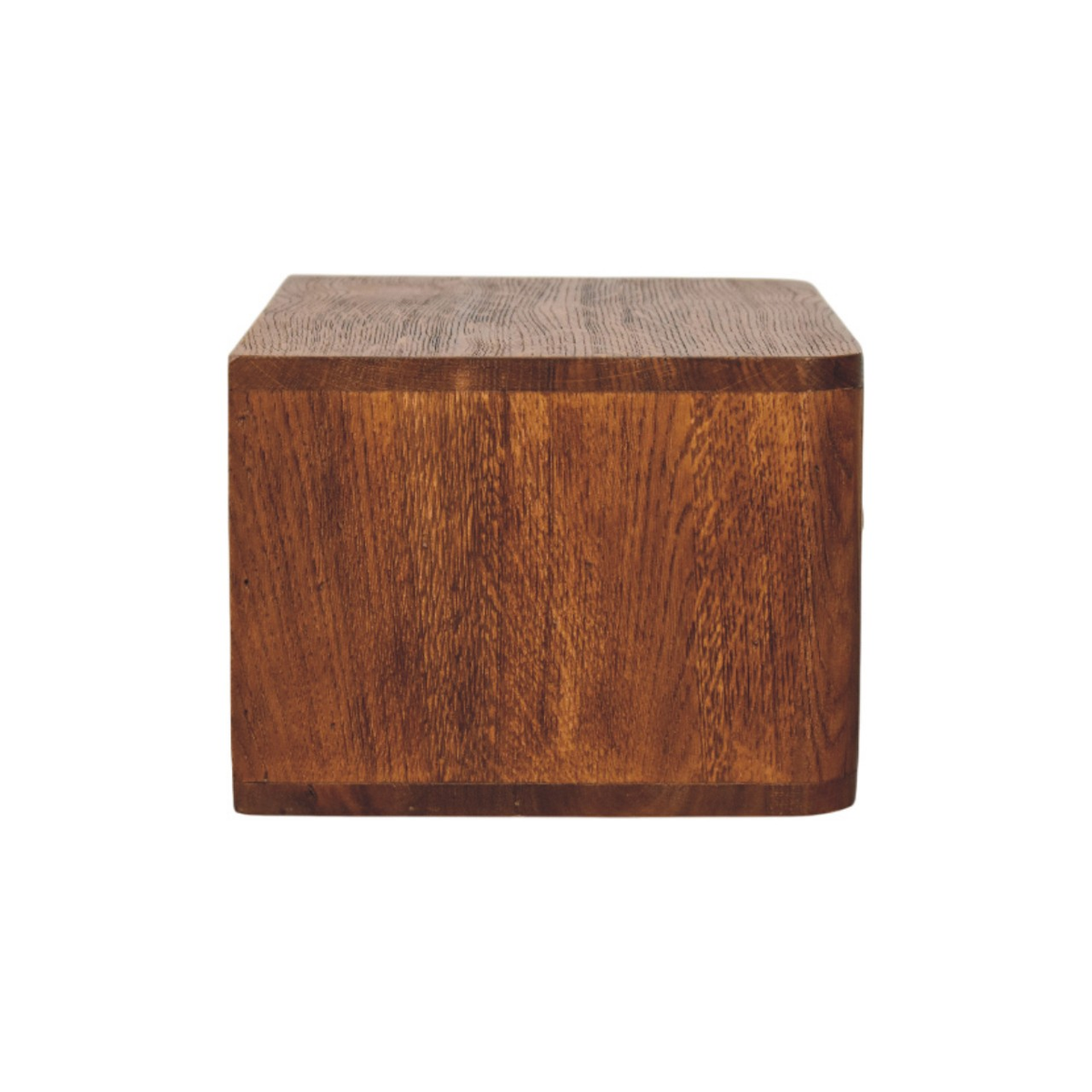 Artisan Furniture Aurelia Wall Mounted Bedside Table, 1 Drawer & Brass Ring Pull – Tiger Oak Finish, Brown