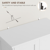 HOMCOM Freestanding Kitchen Cupboard with Drawer & Adjustable Shelf – Pantry Storage, White