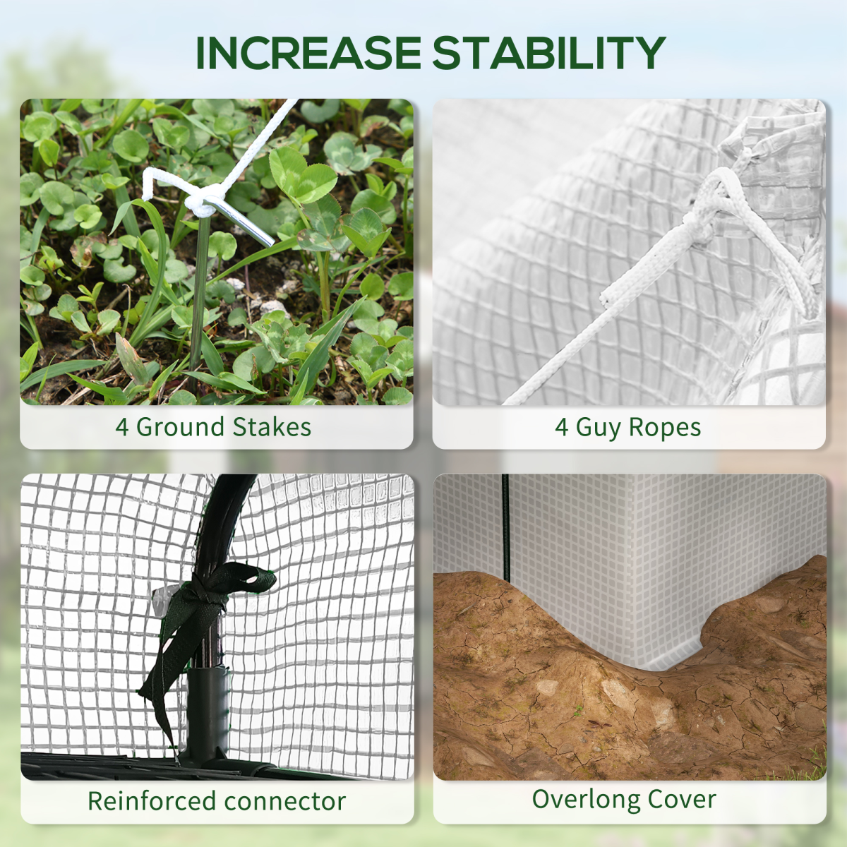 Outsunny Walk-In Greenhouse Polytunnel with Roll-Up Door & 3-Tier Shelves – 244 x 180 cm, Reinforced PE Cover