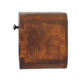 Artisan Furniture Extra Mini Curved Bedside Table with Drawer & Open Slot – Solid Mango Wood, Chestnut, Brown