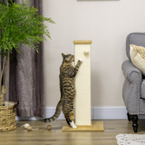 PawHut 80cm Cat Scratching Post with Sisal Rope & Toy Ball – Indoor Cat Scratcher, White