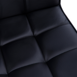 Vinsetto Mid Back PU Leather Home Office Chair with Armrests, Swivel Wheels and Adjustable Height, Black