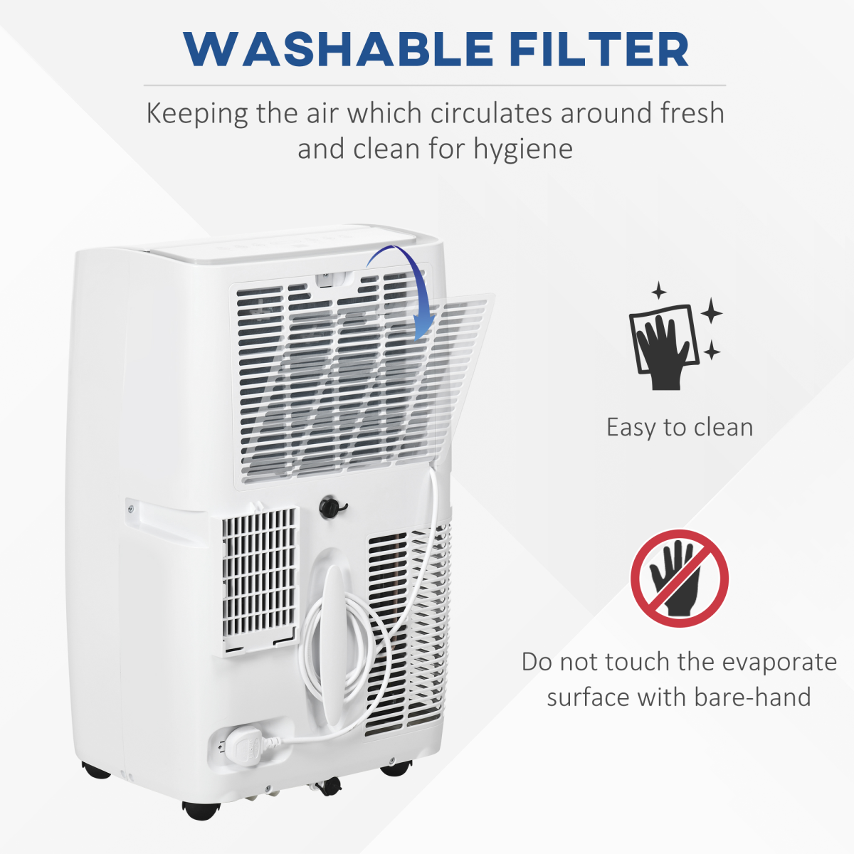 HOMCOM 12,000 BTU Portable Air Conditioner with Remote & 24H Timer – Cools Rooms up to 25m²