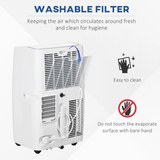 HOMCOM 12,000 BTU Portable Air Conditioner with Remote & 24H Timer – Cools Rooms up to 25m²