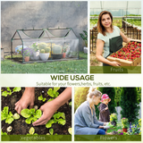 Outsunny Mini Greenhouse with Two Roll-Up Windows and PVC Cover – Tomato and Vegetable Plant House, Clear