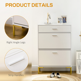 Modern Hallway Shoe Cupboard with Flip Drawers – Slim 12 Pair Shoe Storage Organiser