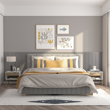 HOMCOM Bedside Table with Drawer and Open Shelf – Modern Nightstand and Side Table with Solid Wood Legs