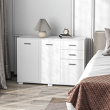 HOMCOM Modern Sideboard Kitchen Storage Cabinet with 2 Drawers, Cupboards & Adjustable Shelves