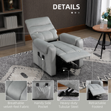 HOMCOM Power Lift Rise & Recliner Chair with Remote Control & Padded Upholstery – Comfort Armchair, Grey