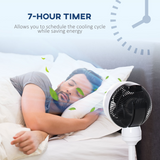 HOMCOM Air Circulator Fan with 3 Speeds, 3 Modes, Oscillation & Tilt – Height Adjustable, Black/White