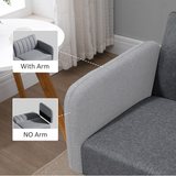 HOMCOM Two Seater Sofa Bed with Adjustable Backrest – Compact Padded Guest Bed for Living Rooms