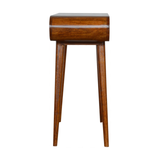 Artisan Furniture Chestnut London Console Table with 2 Drawers – Nordic Style Legs, Solid Mango Wood, Dark Brown